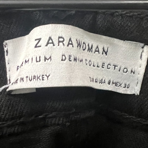ZARA WOMAN STRAIGHT LEG SKINNY JEANS, SIZE US 8, BLACK - Picture 9 of 9